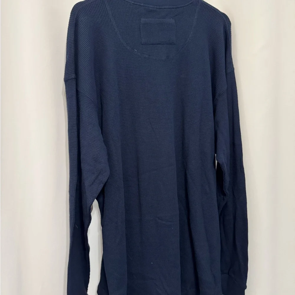 Canyon Guide Outfitters Men's Blue Long Sleeve Henley Thermal Shirt XL